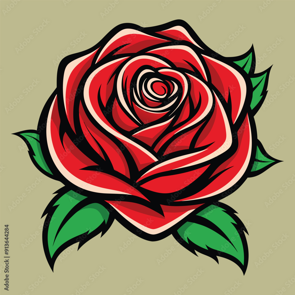 Red rose cartoonHand drawn cartoon red rose illustration Red rose cartoonHand drawn cartoon red rose illustration