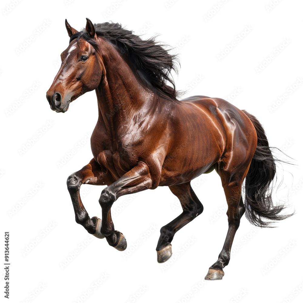 Fototapeta premium A horse isolated on a transparent background for web, banner, wallpaper