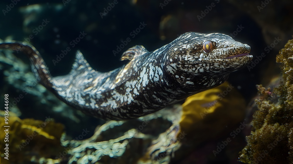 Moray Eel in the Aquarium.