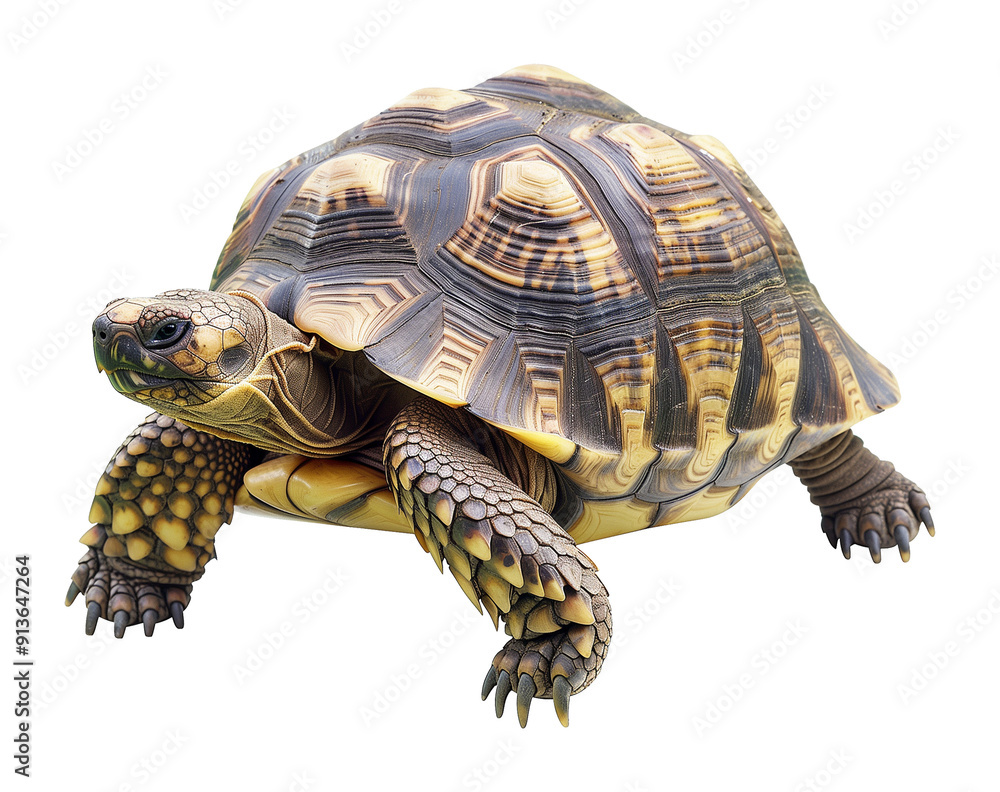 Obraz premium Tortoise Isolated on Transparent Background 