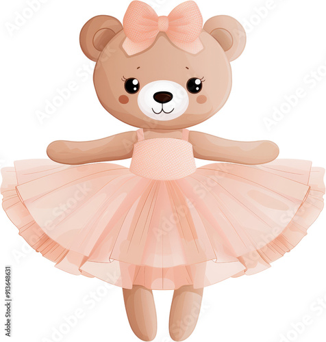 Adorable Teddy Bear in Ballet Dress