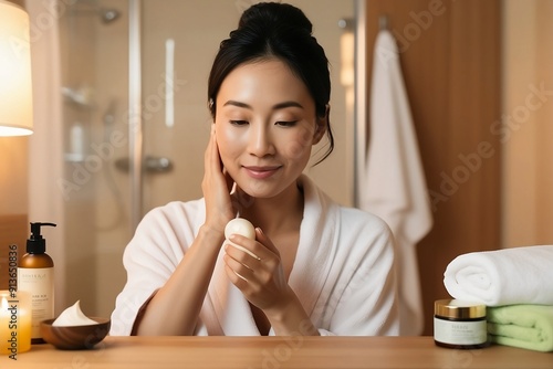 The Essence of Asian Beauty and Skincare.
The beauty and skincare practices of Asian women, emphasizing their commitment to achieving radiant skin through holistic and innovative routines. photo