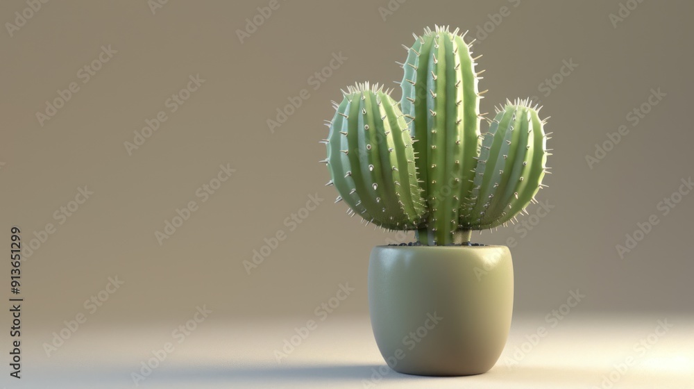 A Close-up of a Cactus Plant in a Pot A Close-up of a Cactus Plant in a Pot