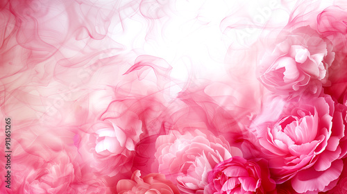 A pink flower with smoke in the background. The smoke is coming from a fire. The flowers are pink and are arranged in a way that they look like they are in a vase