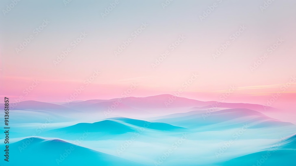 Brocken spectre and foggy landscape at twilight, surreal and ethereal beauty, natures artistry Brocken spectre and foggy landscape at twilight, surreal and ethereal beauty, natures artistry