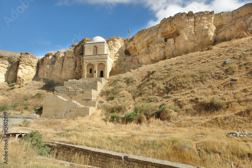 The Diri Baba Mausoleum  - of Sheikh Diri Baba, located in Qobustan  of Gobustan Rayon of Azerbaijan photo