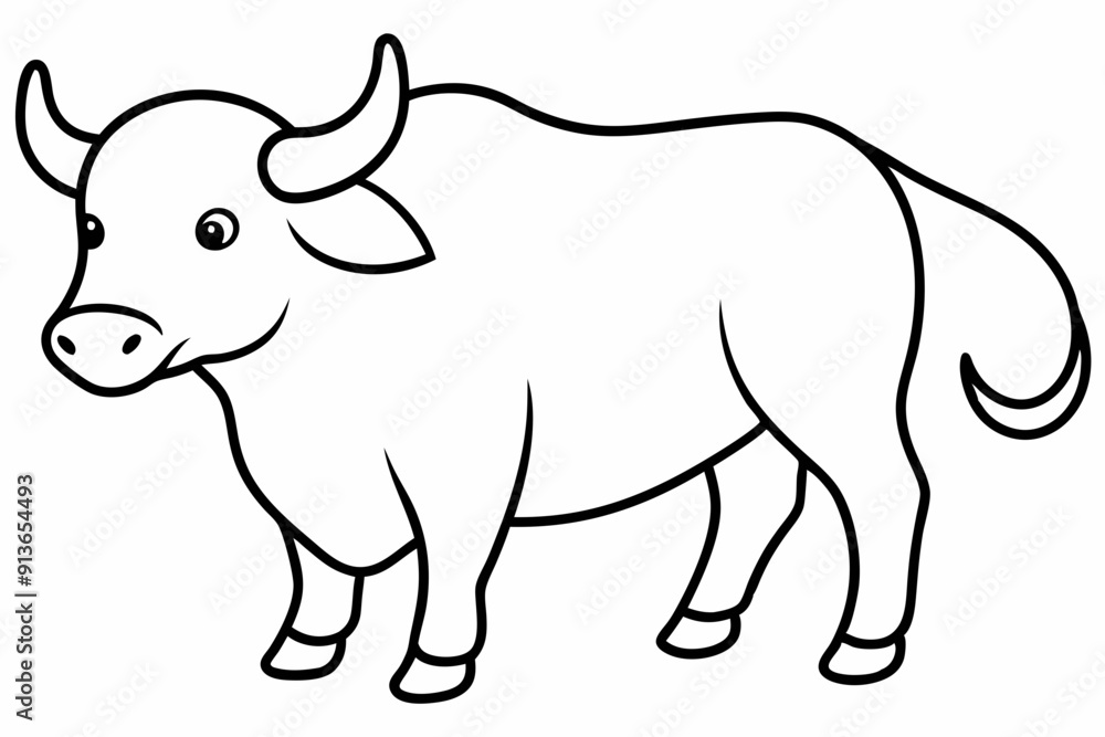 Fototapeta premium goat cartoon isolated on white