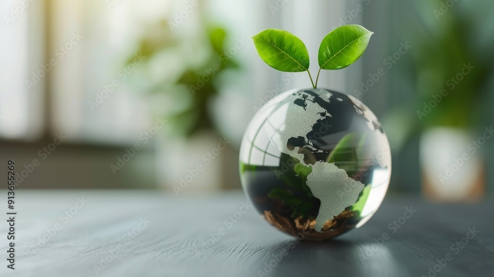 Efficiency report emphasizing resilience and environmental impact with copy space, comprehensive coverage, and deep depth of field.