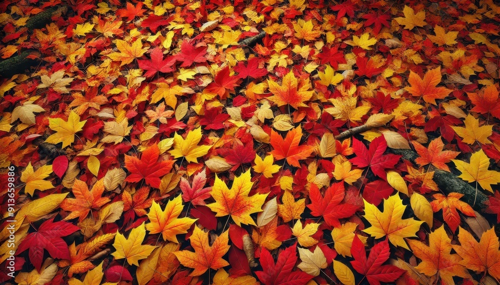 Vibrant Autumn Leaves Texture - Fall Foliage Background Image. Vibrant Autumn Leaves Texture - Fall Foliage Background Image.