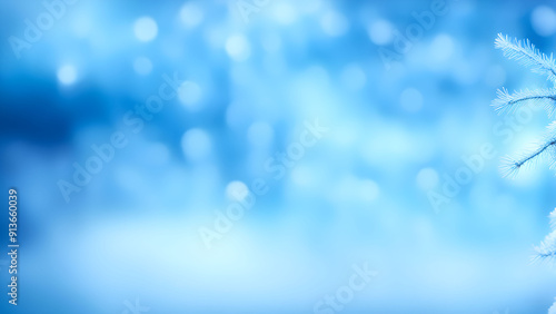 Chritmas holiday celebration theme blue gredient abstract background with snow flake winter season.