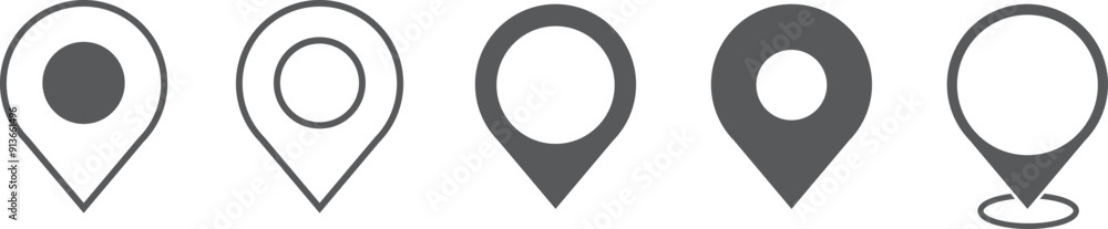 Popular location map pin icon set. Location pin sign collection. Map pin place marker icon set. Eps vector Popular location map pin icon set. Location pin sign collection. Map pin place marker icon set. Eps vector