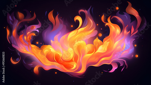 Beautiful flame background material
