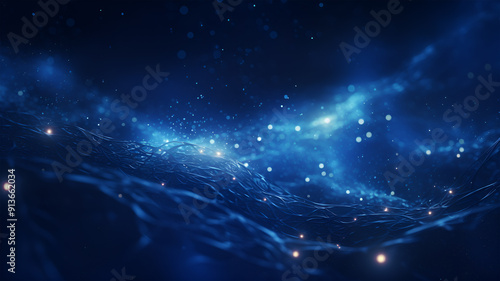 Beautiful particle grid technological sense PPT background 