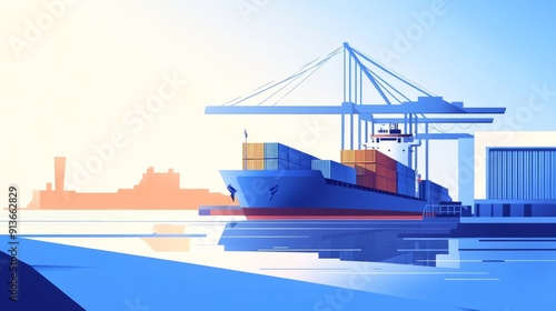 cargo ship in the sea