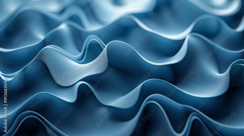 Texture of Soft Blue Fabric Waves Captured in Natural Light During Daytime Texture of Soft Blue Fabric Waves Captured in Natural Light During Daytime