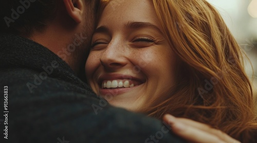 Person Hugging Woman