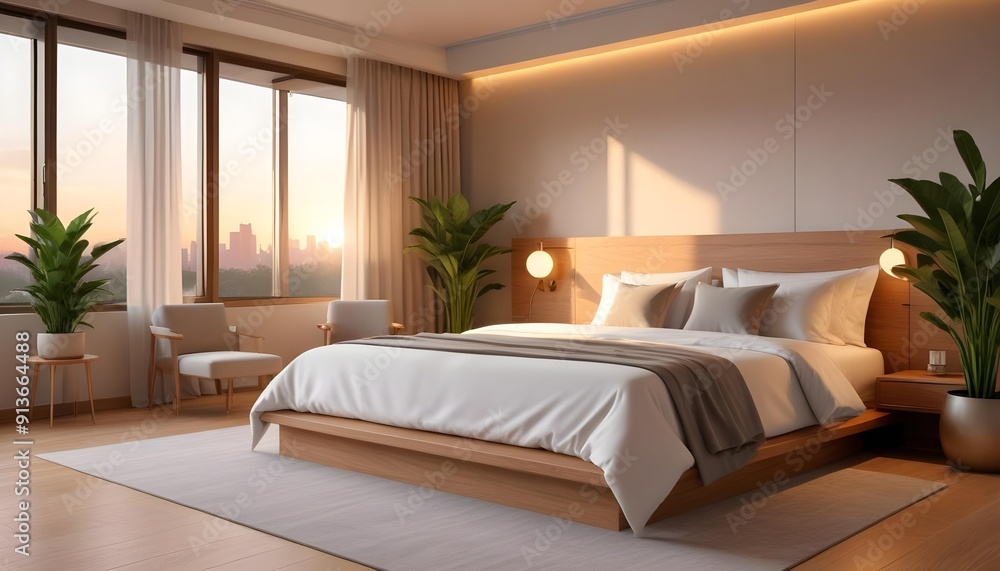 Photo modern style interior room 3d illustration Photo modern style interior room 3d illustration