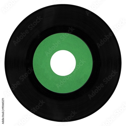 vinyl record green label