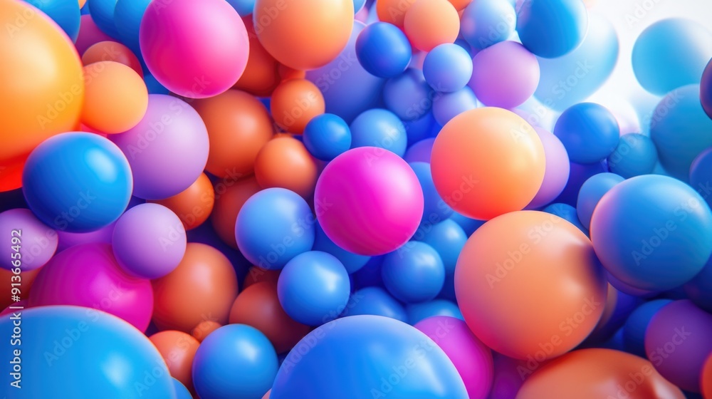 Colorful balloons in flight Colorful balloons in flight