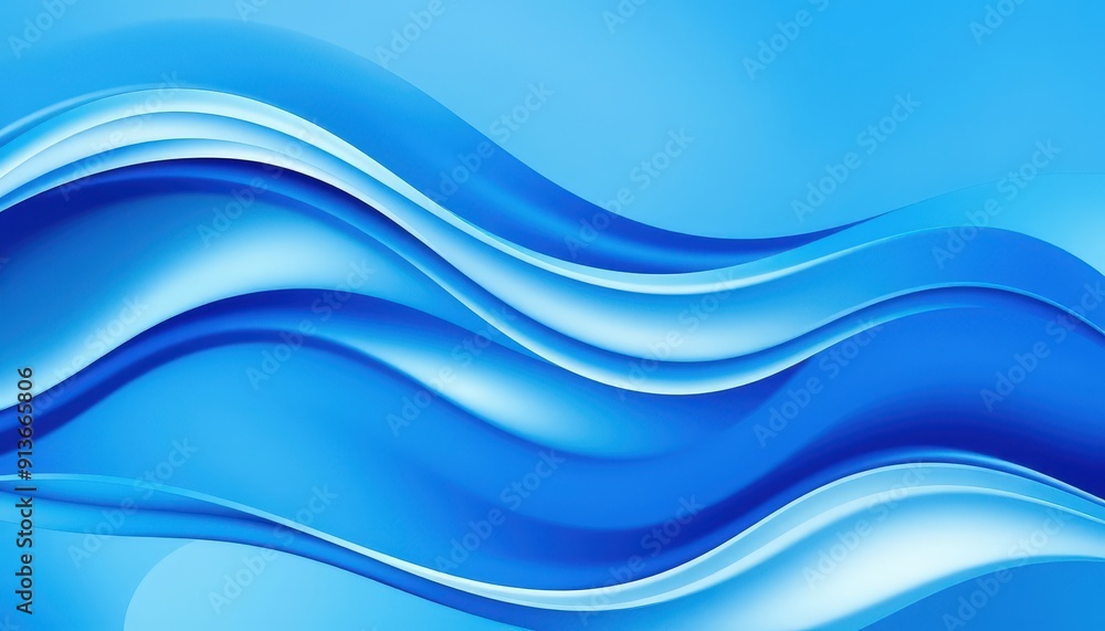 Obraz premium Abstract Blue Wave Background.