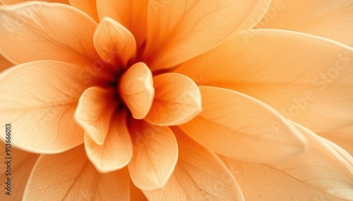 Wallpaper Mural Closeup of Peach Flower Petals. Torontodigital.ca