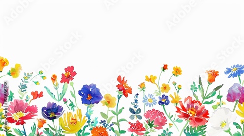 The Exquisite Hand Drawn Floral Border Background: A Delicate and Charming Visual Element.