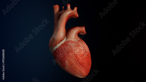 3D illustration of a human heart