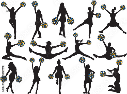 Cheerleading, Cheer Pom Poms, Cheerleader Vector Files