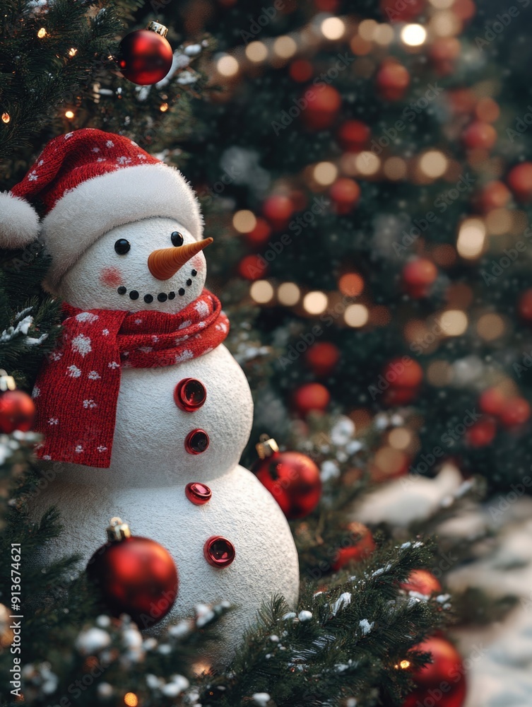 Snowman on Christmas Tree Snowman on Christmas Tree
