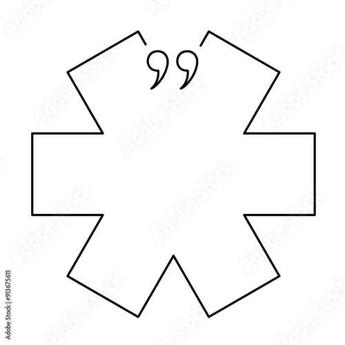 Quote box minimalist outline frame templates