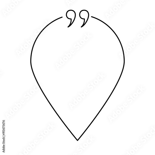 Quote box minimalist outline frame templates