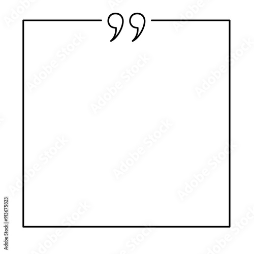Quote box minimalist outline frame templates