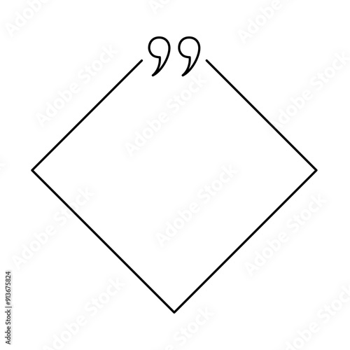 Quote box minimalist outline frame templates