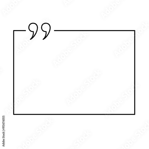 Quote box minimalist outline frame templates
