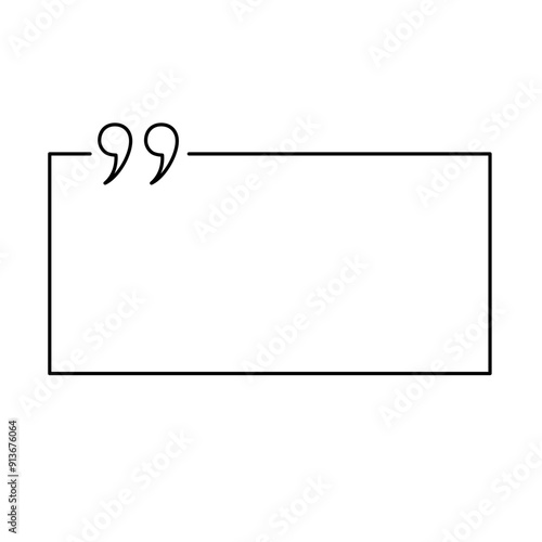 Quote box minimalist outline frame templates