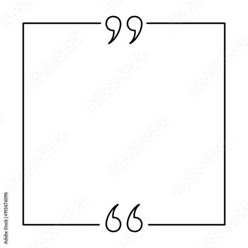 Quote box minimalist outline frame templates
