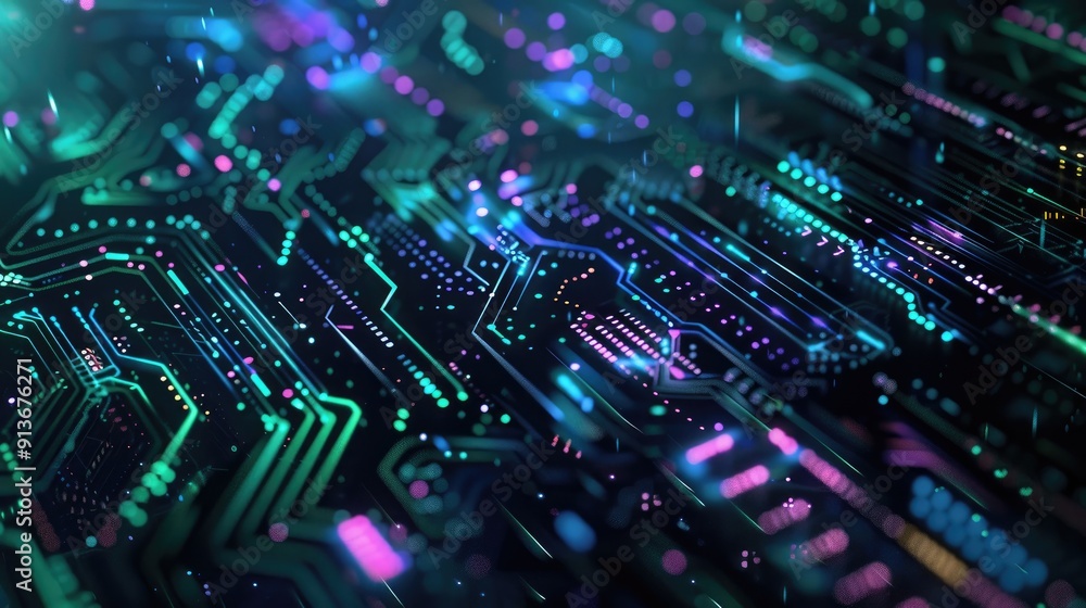 Obraz premium Abstract Digital Circuitry Design for your background business, poster, wallpaper, banner, backdrop, greeting cards, and advertising for business entities or brands.