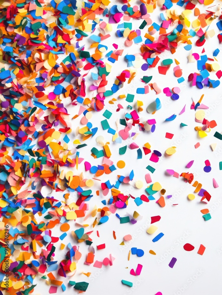Confetti Sprinkles White Surface Confetti Sprinkles White Surface