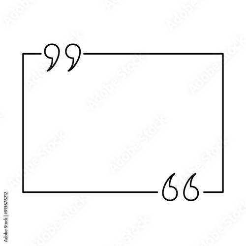 Quote box minimalist outline frame templates