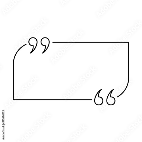 Quote box minimalist outline frame templates