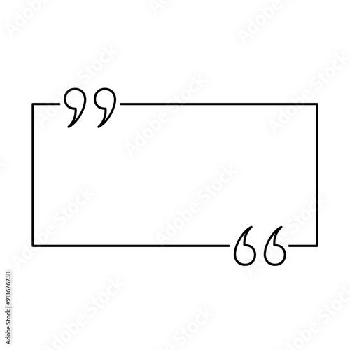 Quote box minimalist outline frame templates