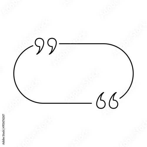 Quote box minimalist outline frame templates