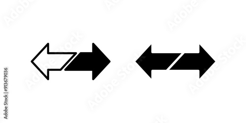 Direction arrows for transfer icon set, sync, migration data color editable