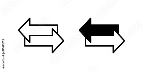 Direction arrows for transfer icon set, sync, migration data color editable