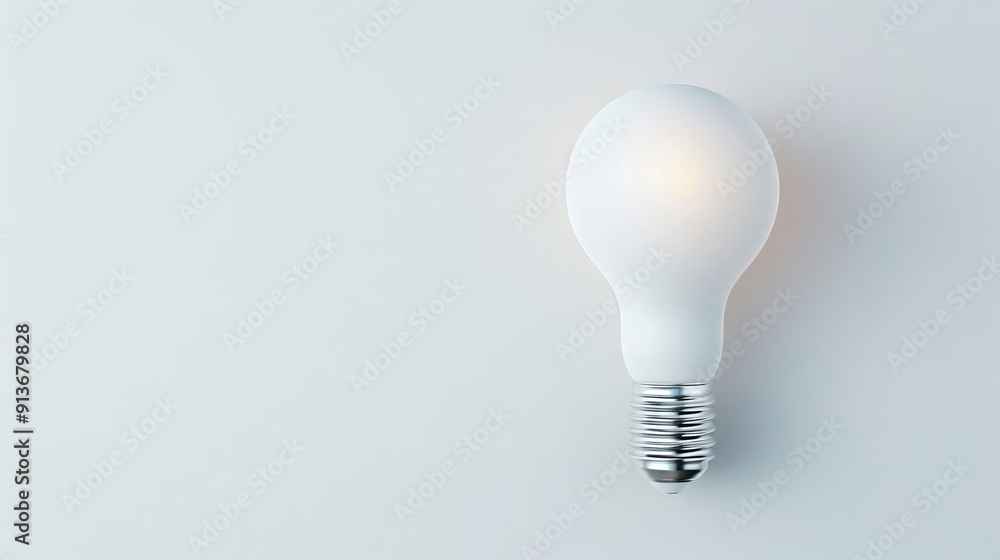 LED light bulb on solid white background, single object LED light bulb on solid white background, single object