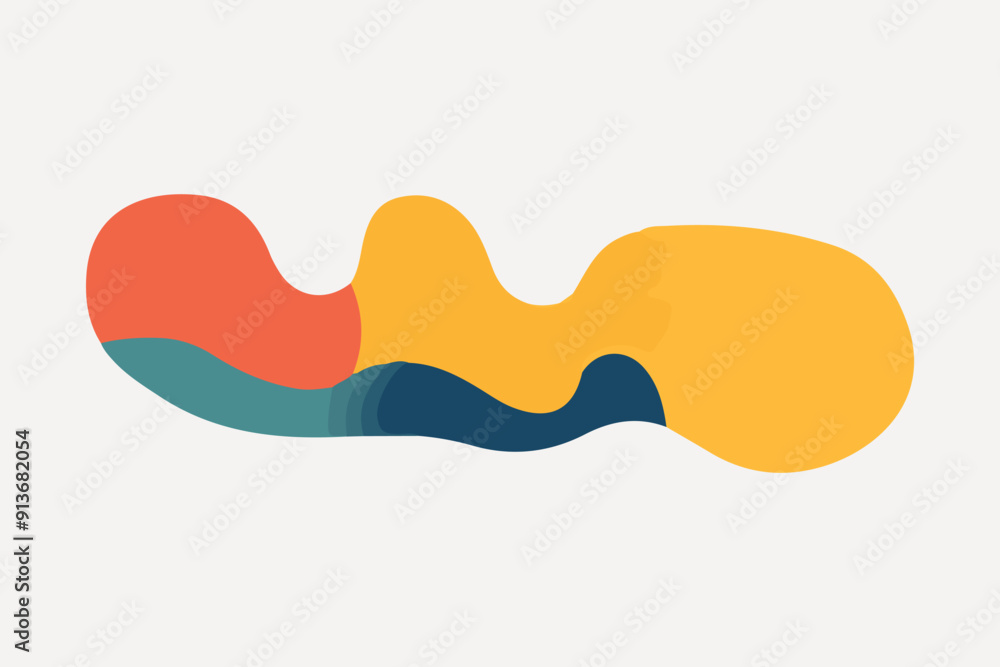 whimsical s abstract shape illustration vector whimsical s abstract shape illustration vector