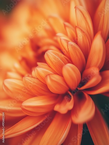 Orange Flower Close Up,