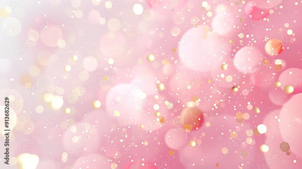Glossy pink and gold lights, minimalist clean background, watercolor style Glossy pink and gold lights, minimalist clean background, watercolor style