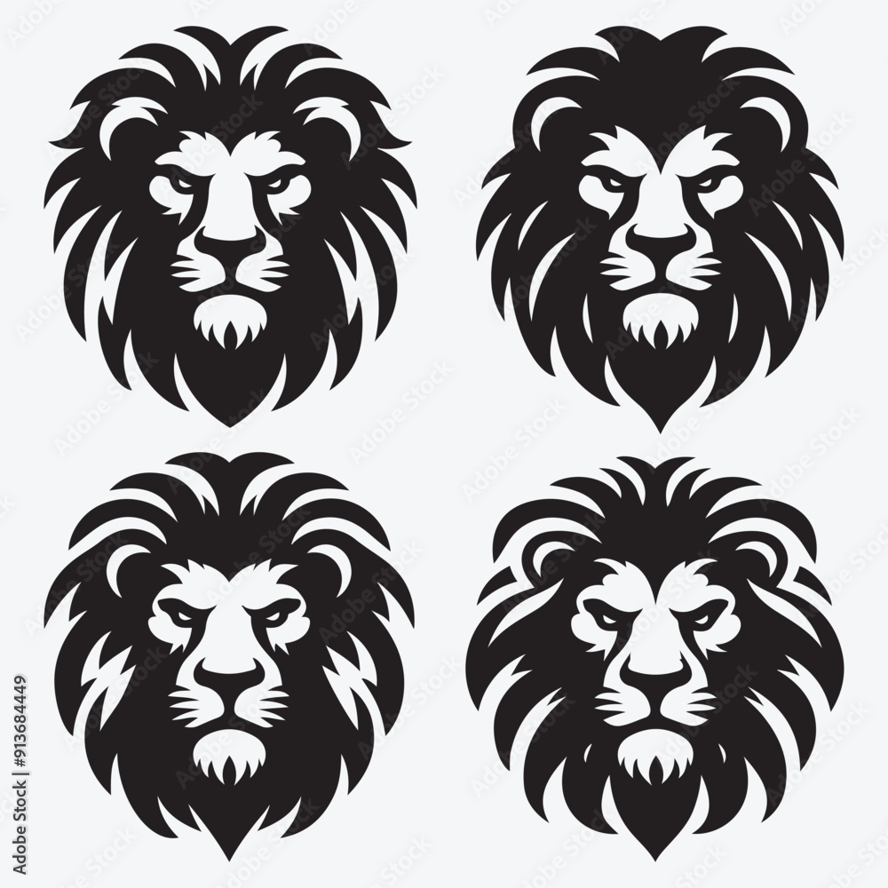 Lion Vector Illustration Silhouette Collection Lion Vector Illustration Silhouette Collection