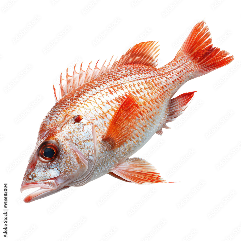 Fototapeta premium Fish isolated on a transparent background for web, banner, wallpaper